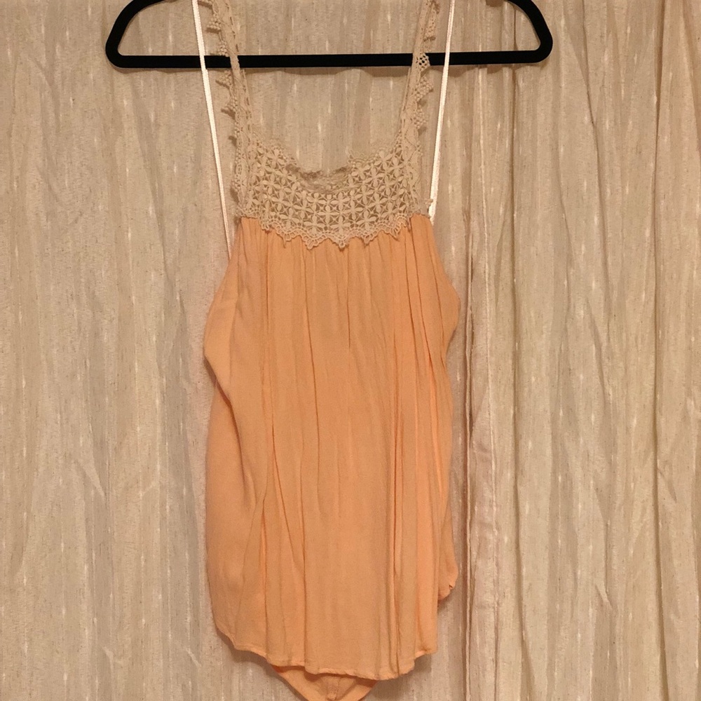 Stolen heart peach tank